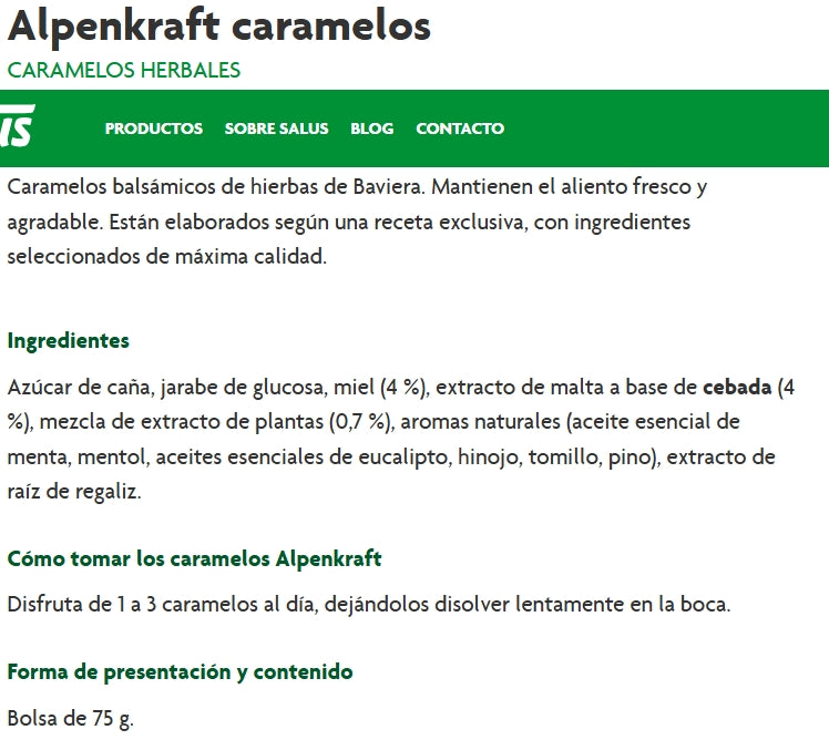 Alpenkraft caramelos